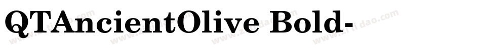 QTAncientOlive Bold字体转换